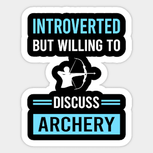 Introverted Archery Archer Arrow Arrows Bow Sticker